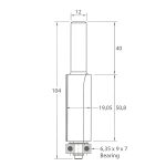 M106 Bündigfräser - D19,05x50,8 L104 S=12 HW -6