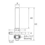 M122 Scheibennutfräser - D31,8x4 H9,55 L63 S=8 HW -6