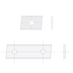 N014 Hartmetall-Wendeplatte Z2 schräg - 30x12x1,5 Schichtpressstoff, MDF L -1