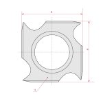 N021 Hartmetall-Wendeplatte - 18x18x3,70 Holz+ -2