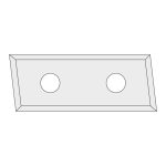 N017 Hartmetall-Wendeplatte Z4 schräg 35° - 36x12x1,5 UNI -1