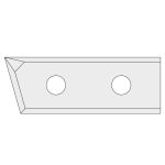 Hartmetall-Wendeplatte Z2 schräg 35° - 49,6x12x1,5 UNI -1