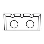 Wendeplatte - 22,8×7×1,5 drei Schneidenunterbrechungen -1