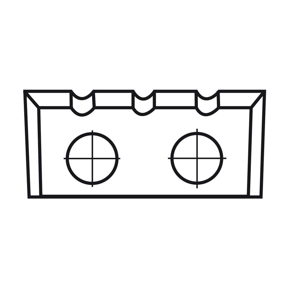 Wendeplatte - 22,8×7×1,5 drei Schneidenunterbrechungen-1 Wendeplatte - 22,8×7×1,5 drei Schneidenunterbrechungen -1