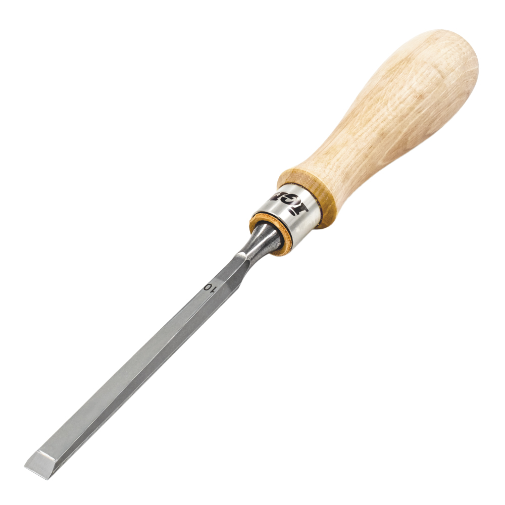 Flachholzmeißel mit Hainbuche-Griff - 10 mm-1 Flachholzmeißel mit Hainbuche-Griff - 10 mm -1