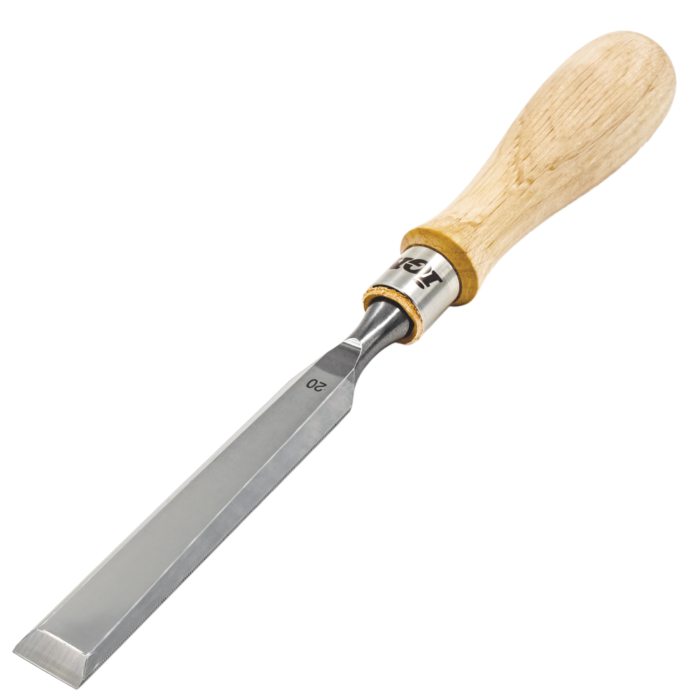 Flachholzmeißel mit Hainbuche-Griff - 20 mm-1 Flachholzmeißel mit Hainbuche-Griff - 20 mm -1