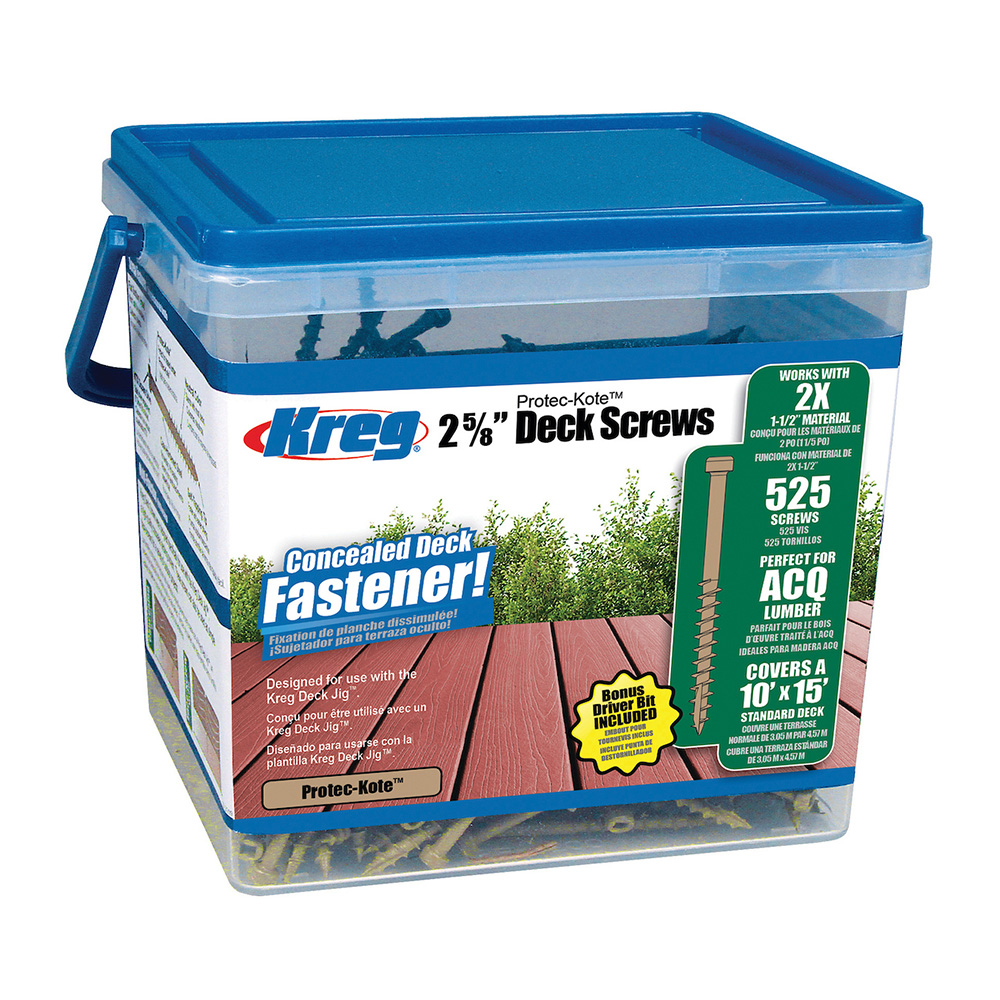 Kreg Protec-Kote Terrassenschrauben, set 525 Stücke, 67 mm-2 Kreg Protec-Kote Terrassenschrauben, set 525 Stücke, 67 mm -2