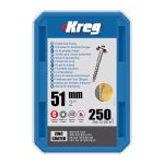 Kreg Verzinkt Maxi-Loc Pocket-Hole Schrauben - 51 mm, grobgewinde, 250 Stück -1