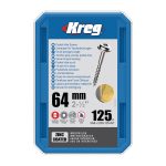 Kreg Verzinkt Maxi-Loc Pocket-Hole Schrauben - 64 mm, grobgewinde, 125 Stück -1