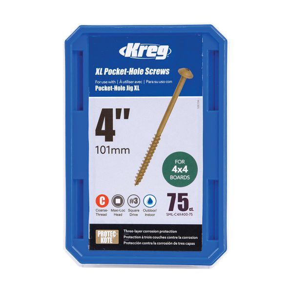 Kreg XL Pocket-Hole Schrauben - 100 mm, 75 Stücke -1