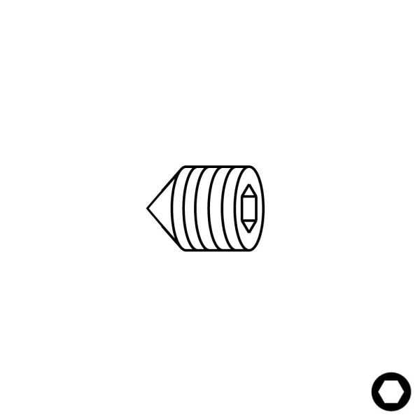Schraube STEI konische Spitze - M5x5 CMT -1