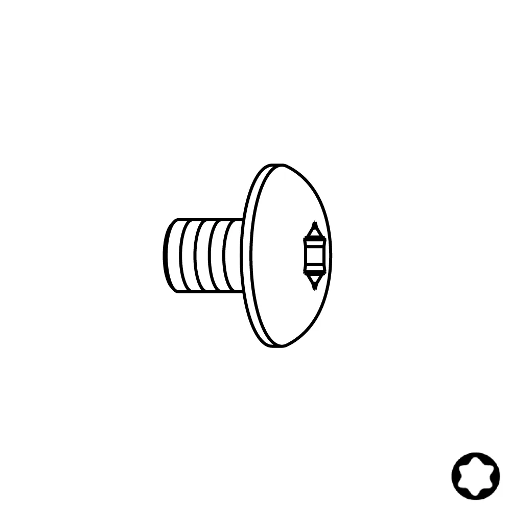 Schraube - TB Torx M4x6x8 D=6 -1