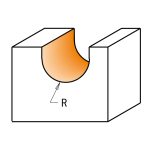 199 Hohlkehlfräser mit positiven Spiralschneiden HWM Z2 - D16x55 L110 S=16 -2
