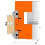 CMT Messer für C694005 - Messerpaar R5+45° prof.B5 untere -1