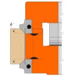 CMT Messer für C694005 - Messerpaar R5+45° prof.B5 untere -2