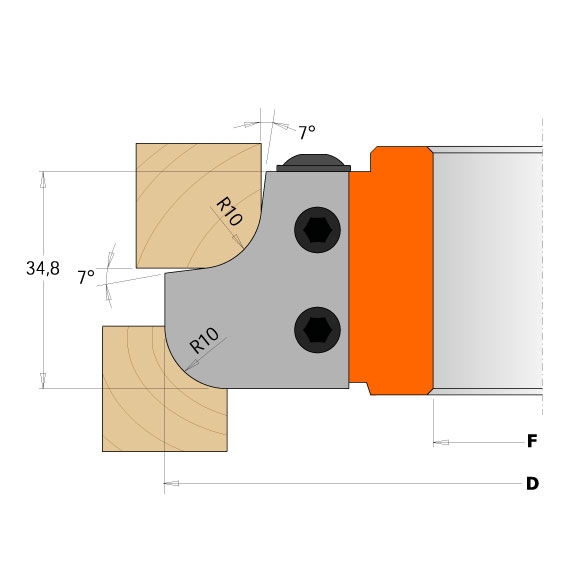 CMT Messer für C694007 - Messerpaar R12mm -1