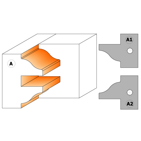 CMT Messer für C694015 - Messerpaar A2 25x29,8x2mm -1