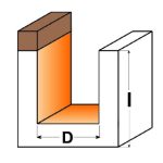 CMT C711B Nutfräser, normale Ausführung - D19x20 B19 S=6 HW -3