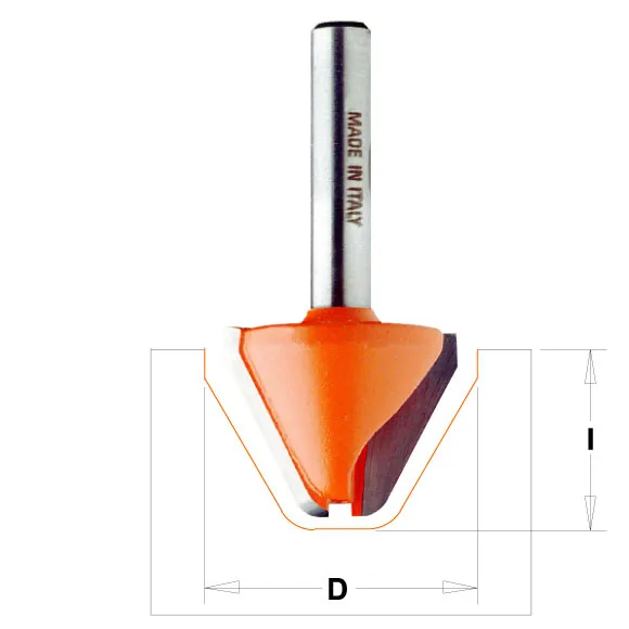 CMT 60°-Schriftfräser - D25,4x19 60° S=6 HW -2