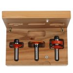 CMT C955 3-teilige Fräsersets für Dichtungen bei Glastüren - 3 St. S=12 HW -1