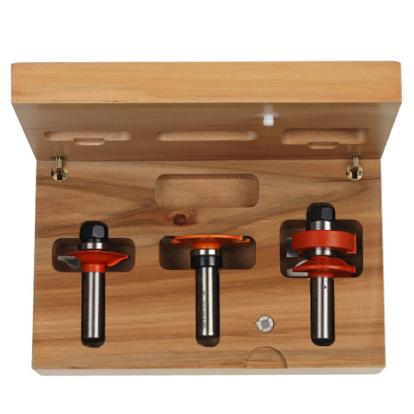 CMT C955 3-teilige Fräsersets für Dichtungen bei Glastüren - 3 St. S=12 HW -1