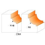 CMT C964 Hohlkehlenfräser mit Falz - R4,8 D25,4x11,5 S=12 HW -4