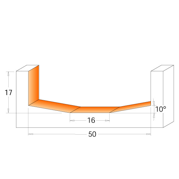 CMT C970 Abplattfräser für Paneele – D50 d2=16 I17 A=10° S=12 – Bild 3