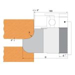 Profilmesser für F612-308 - R5 25x23x2mm -1