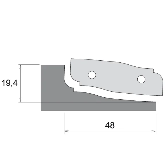 Profilmesser für F631 - Typ B, obere Ausführung -1