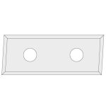 N017 Hartmetall-Wendeplatte Z4 schräg 3° - 48,3x12x1,5 L UNI -1