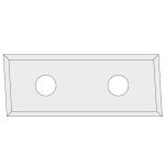 N017 Hartmetall-Wendeplatte Z2 schräg 3° - 48,3x12x1,5 Schichtpressstoff, MDF -1