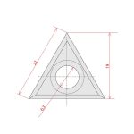 N021 Hartmetall-Wendeplatte - 22x19x2 Holz+ -2