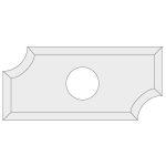 N031 Hartmetall Radius-Wendeplatte - R3 19,5x12x1,5 UNI -1