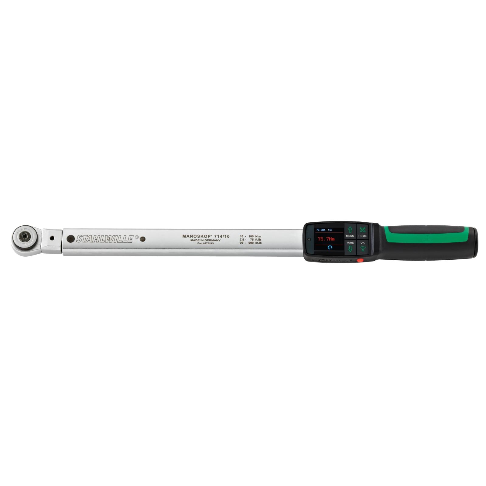 STAHLWILLE Elektronischer Drehmoment-/Drehwinkelschlüssel MANOSKOP® 714R 10-100N·m 1/2" L. 500mm-1 main HighRes image