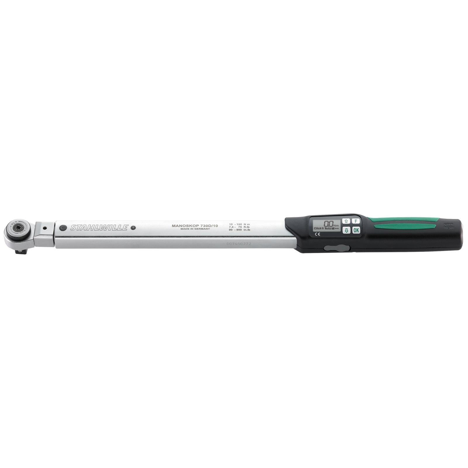 STAHLWILLE Elektronischer Drehmomentschlüssel Service/Serien MANOSKOP® 730DR 10-100N·m 1/2" L. 501mm-1 main HighRes image