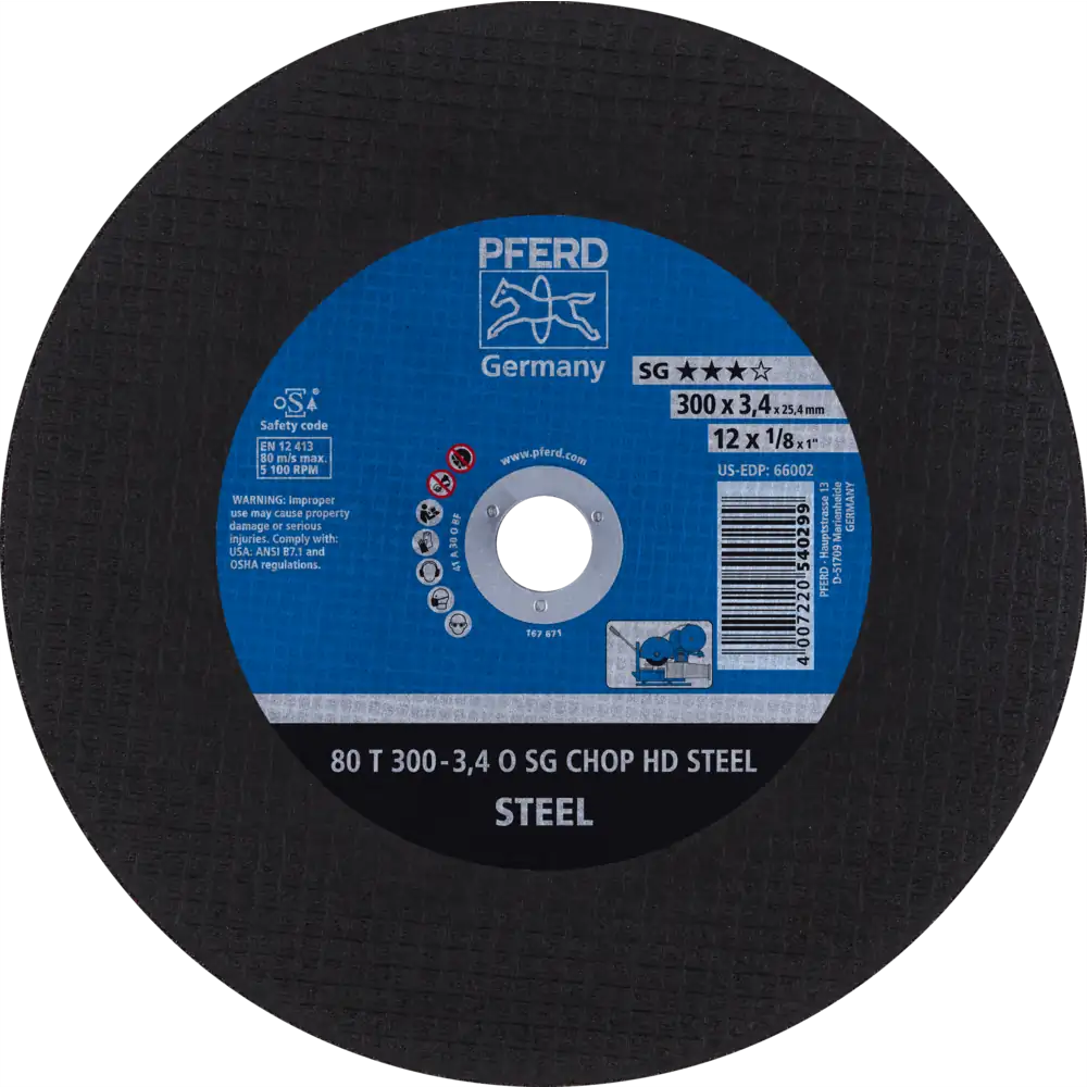 Pferd Tools PFERD TOOLS Trennscheibe T 300x3,4x25,4 mm Leistungslinie SG CHOP HD STEEL für Stahl-1 Product picture Primär-Darstellung
