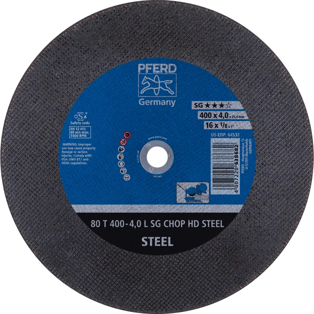 Pferd Tools PFERD TOOLS Trennscheibe T 400x4,0x25,4 mm Leistungslinie SG CHOP HD STEEL für Stahl-1 Product picture Primär-Darstellung