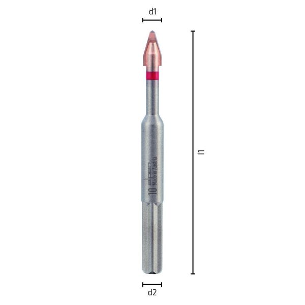 L107 Ø10 Feinsteinzeug-Fliesenbohrer C PROTECTOR-2