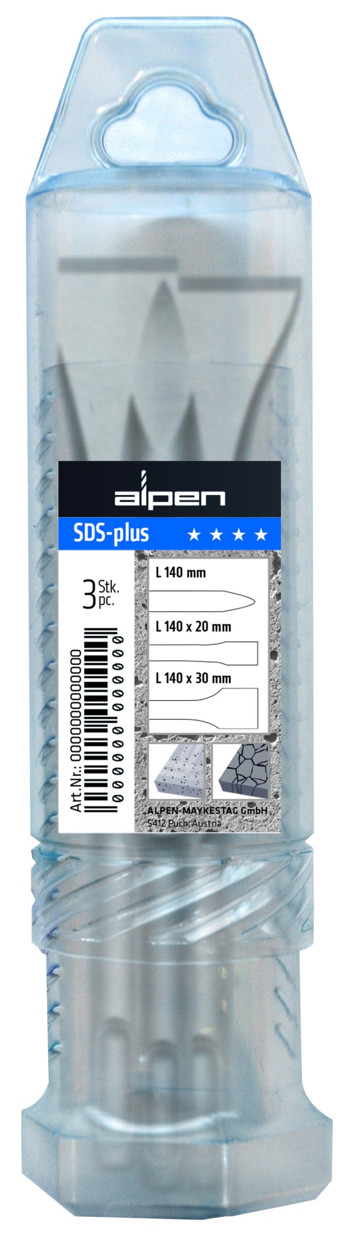 SDS-plus_Mei__el-9.jpg Alpen Drill SDS-plus Meißel – Bild 1