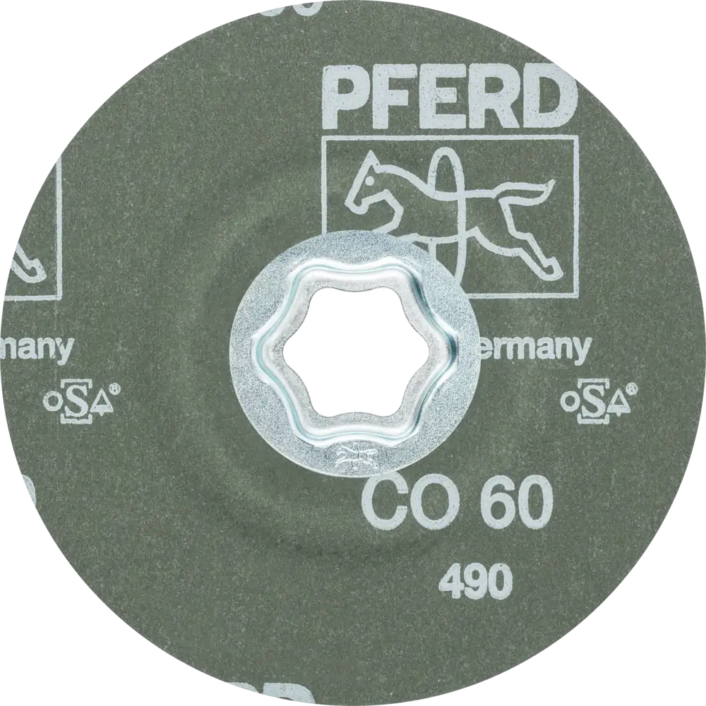 Pferd Tools COMBICLICK Keramikkorn Fiberscheibe Ø 115 mm CO60 für hohen Abtrag auf Stahl – Bild 4