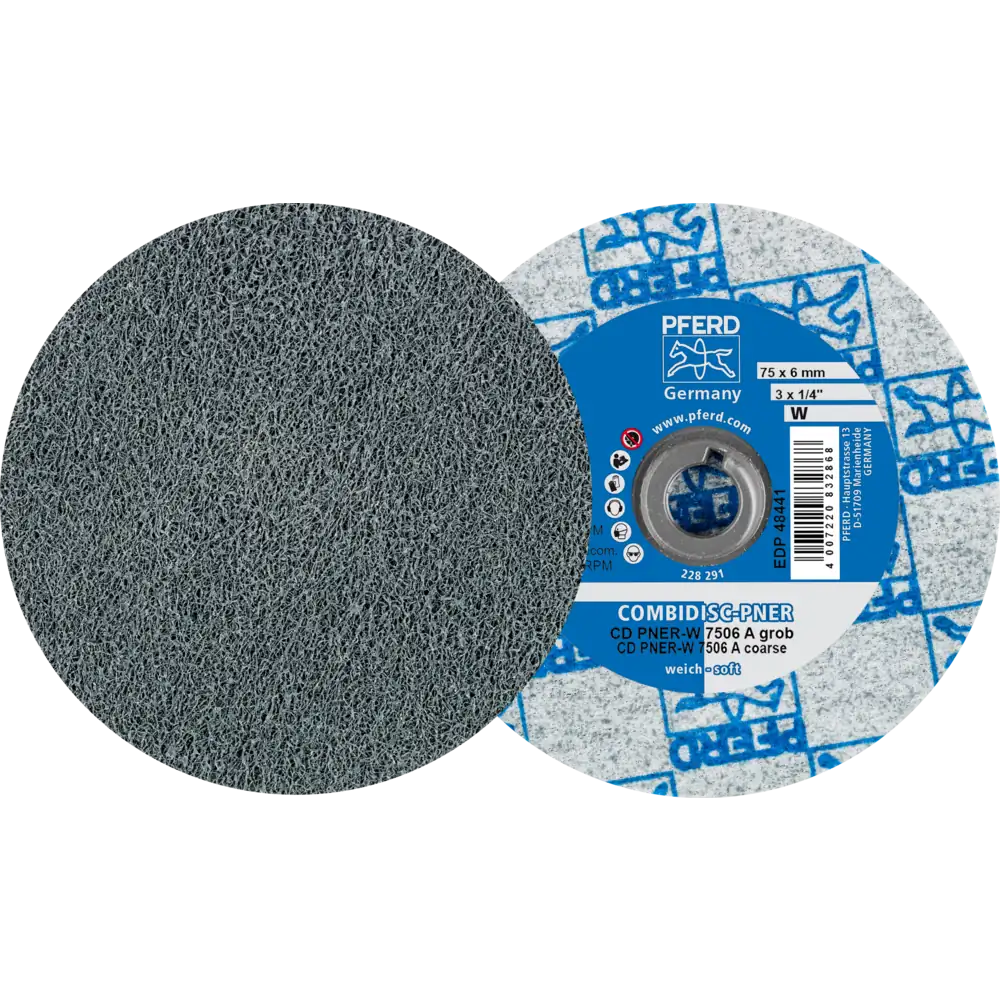Pferd Tools PFERD TOOLS COMBIDISC verpresste Vliesronde CD PNER Ø 75 mm Weich A Grob für Finish-1 Product picture Primär-Darstellung
