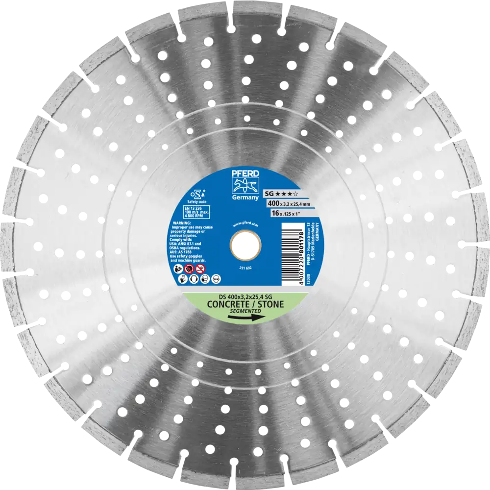 Pferd Tools PFERD TOOLS Diamant-Trennscheibe DS 400x3,2x25,4 mm SG für schnelles Trennen von Stein und Beton-1 Product picture Primär-Darstellung