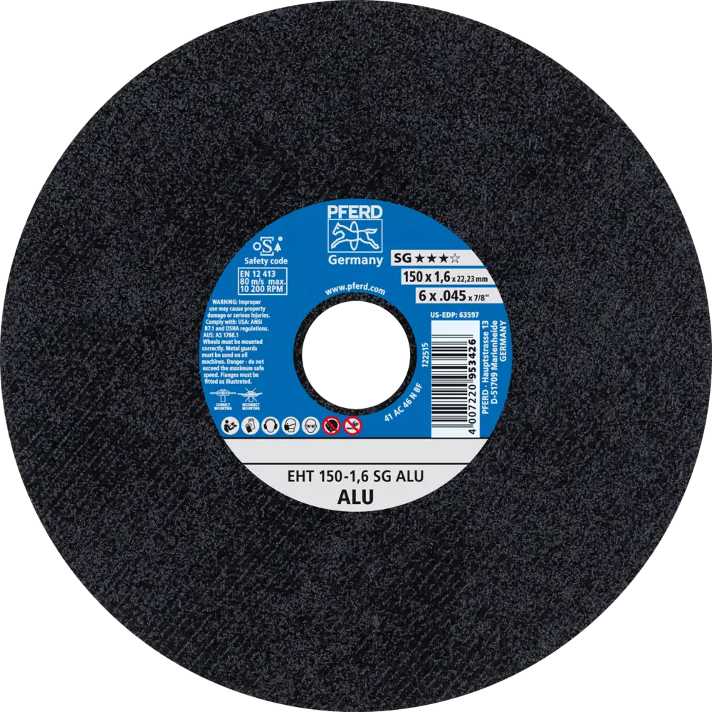 Pferd Tools PFERD TOOLS Trennscheibe EHT 150x1,6x22,23 mm gerade Leistungslinie SG ALU für Alu-1 Product picture Primär-Darstellung