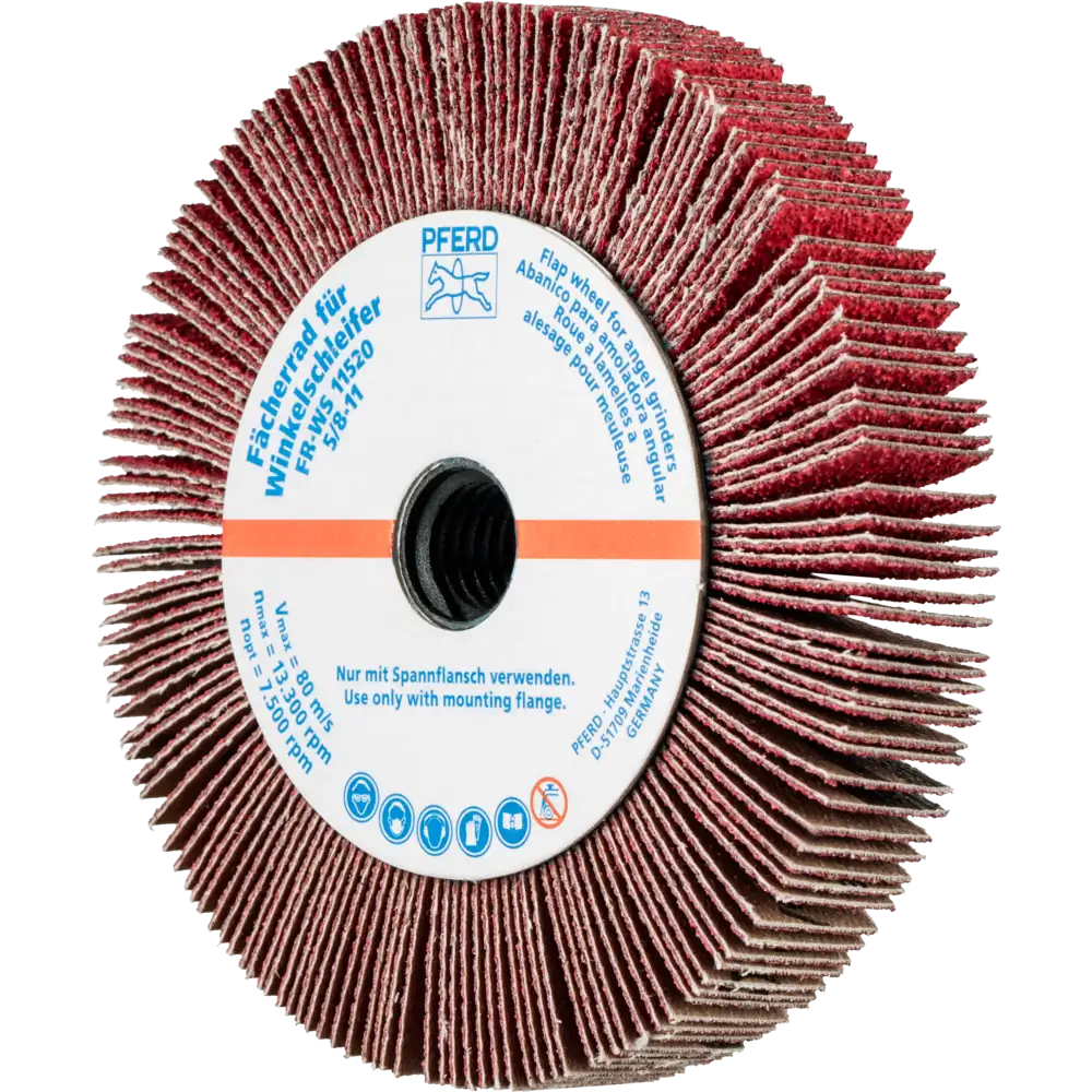 Pferd Tools PFERD TOOLS Lamellenschleifrad für Winkelschleifer FR WS Ø 115x20mm 5/8-11 CO-COOL60 für Edelstahl-1 Product picture Primär-Darstellung