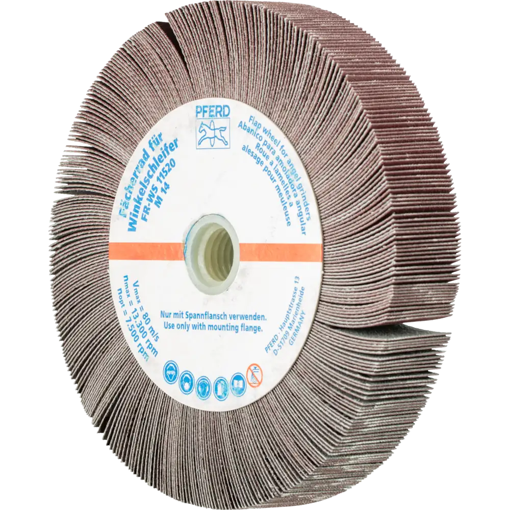 Pferd Tools PFERD TOOLS Lamellenschleifrad für Winkelschleifer FR WS Ø 115x20mm M14 A320 universelle Anwendung-1 Product picture Primär-Darstellung