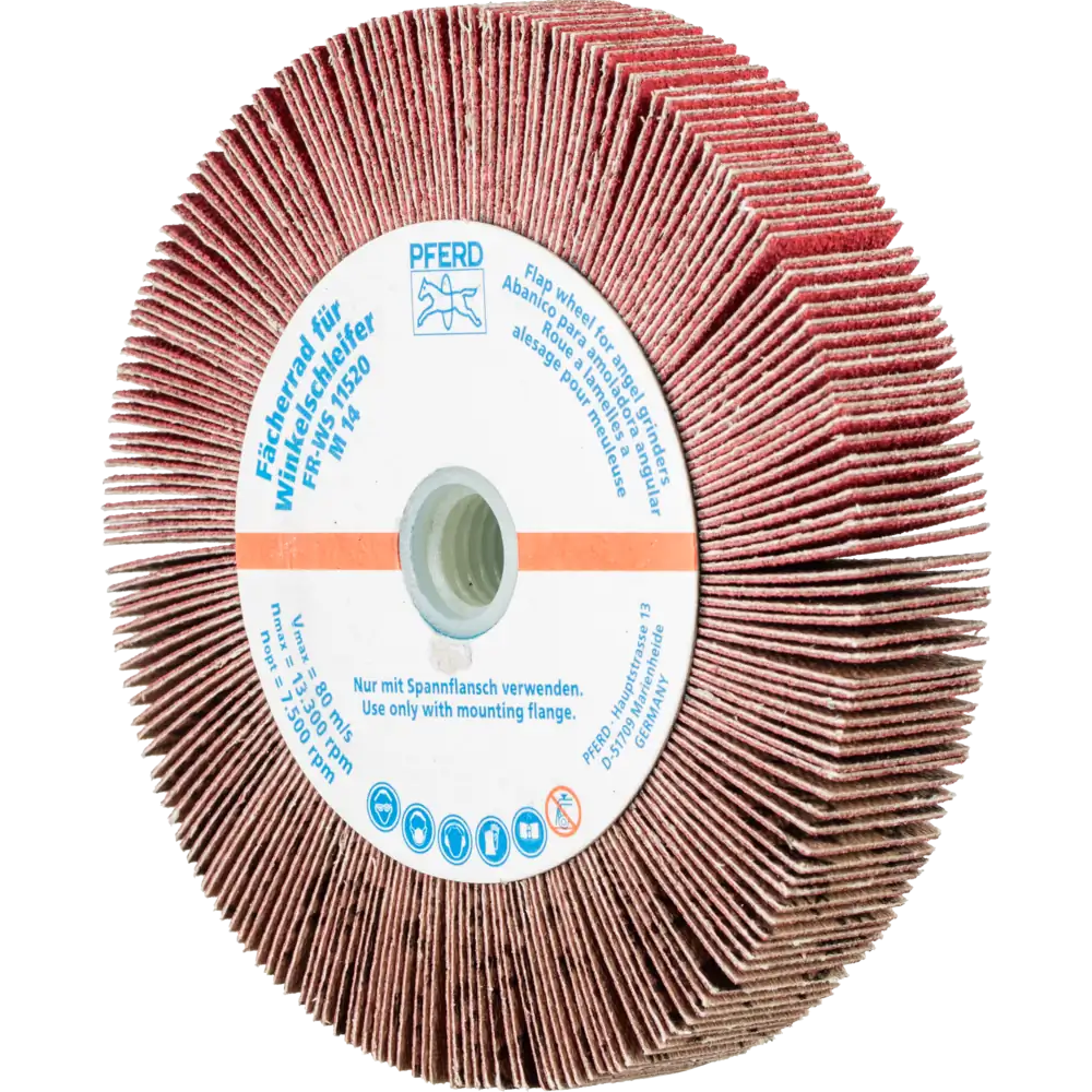 Pferd Tools PFERD TOOLS Lamellenschleifrad für Winkelschleifer FR WS Ø 115x20mm M14 CO-COOL120 für Edelstahl-1 Product picture Primär-Darstellung