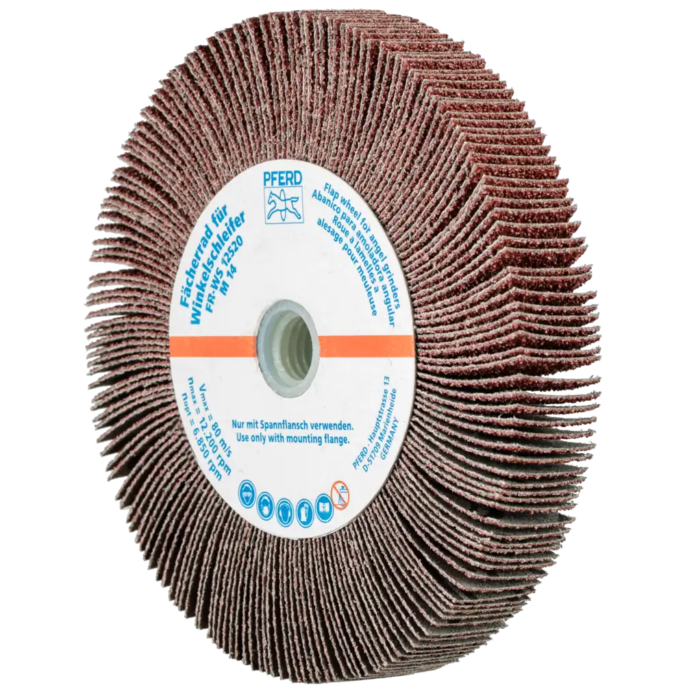 Pferd Tools PFERD TOOLS Lamellenschleifrad für Winkelschleifer FR WS Ø 125x20mm M14 A40 universelle Anwendung-1 Product picture Primär-Darstellung