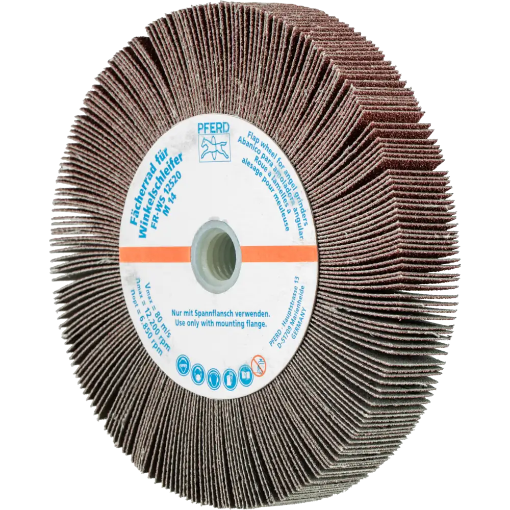 Pferd Tools PFERD TOOLS Lamellenschleifrad für Winkelschleifer FR WS Ø 125x20mm M14 A80 universelle Anwendung-1 Product picture Primär-Darstellung