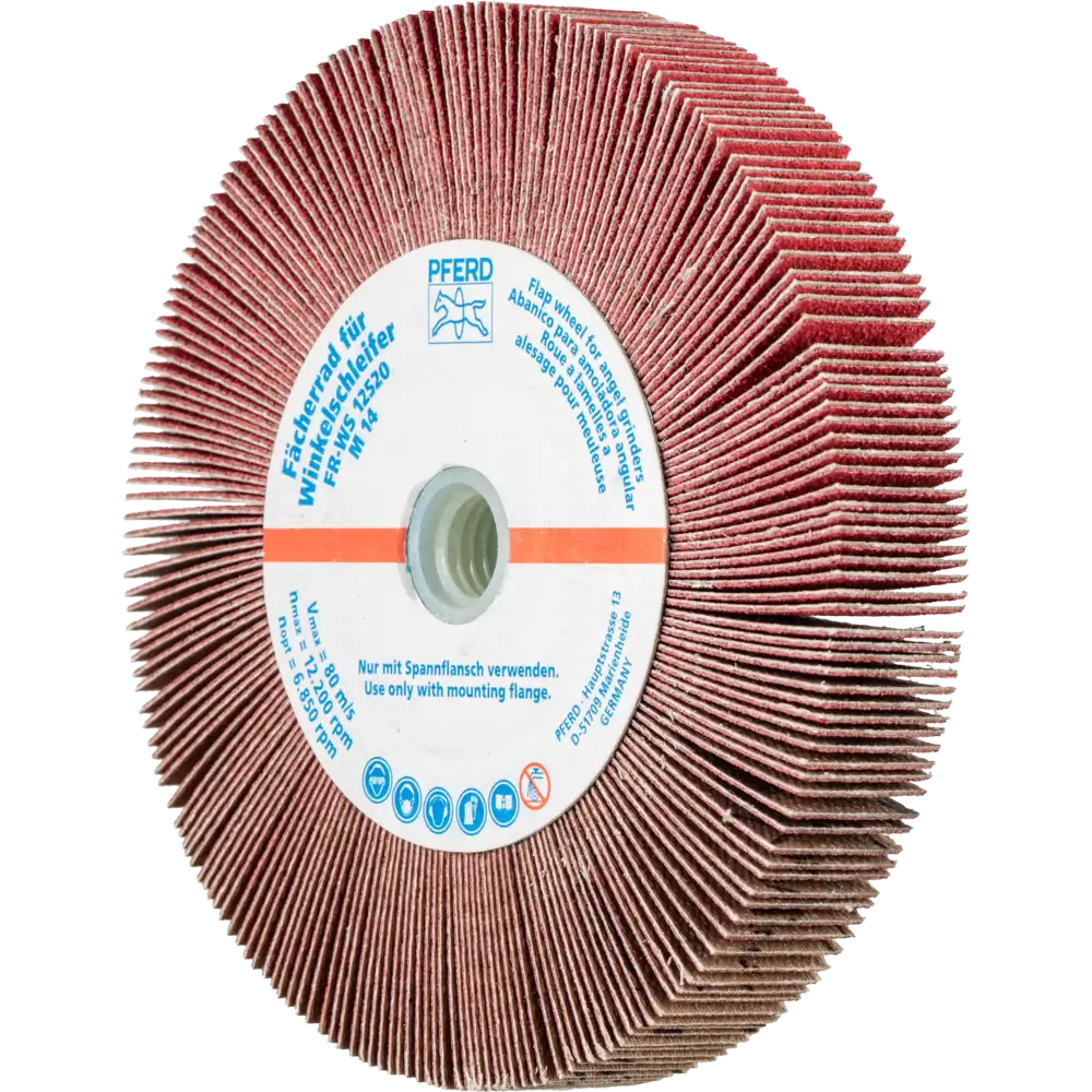 Pferd Tools PFERD TOOLS Lamellenschleifrad für Winkelschleifer FR WS Ø 125x20mm M14 CO-COOL120 für Edelstahl-1 Product picture Primär-Darstellung