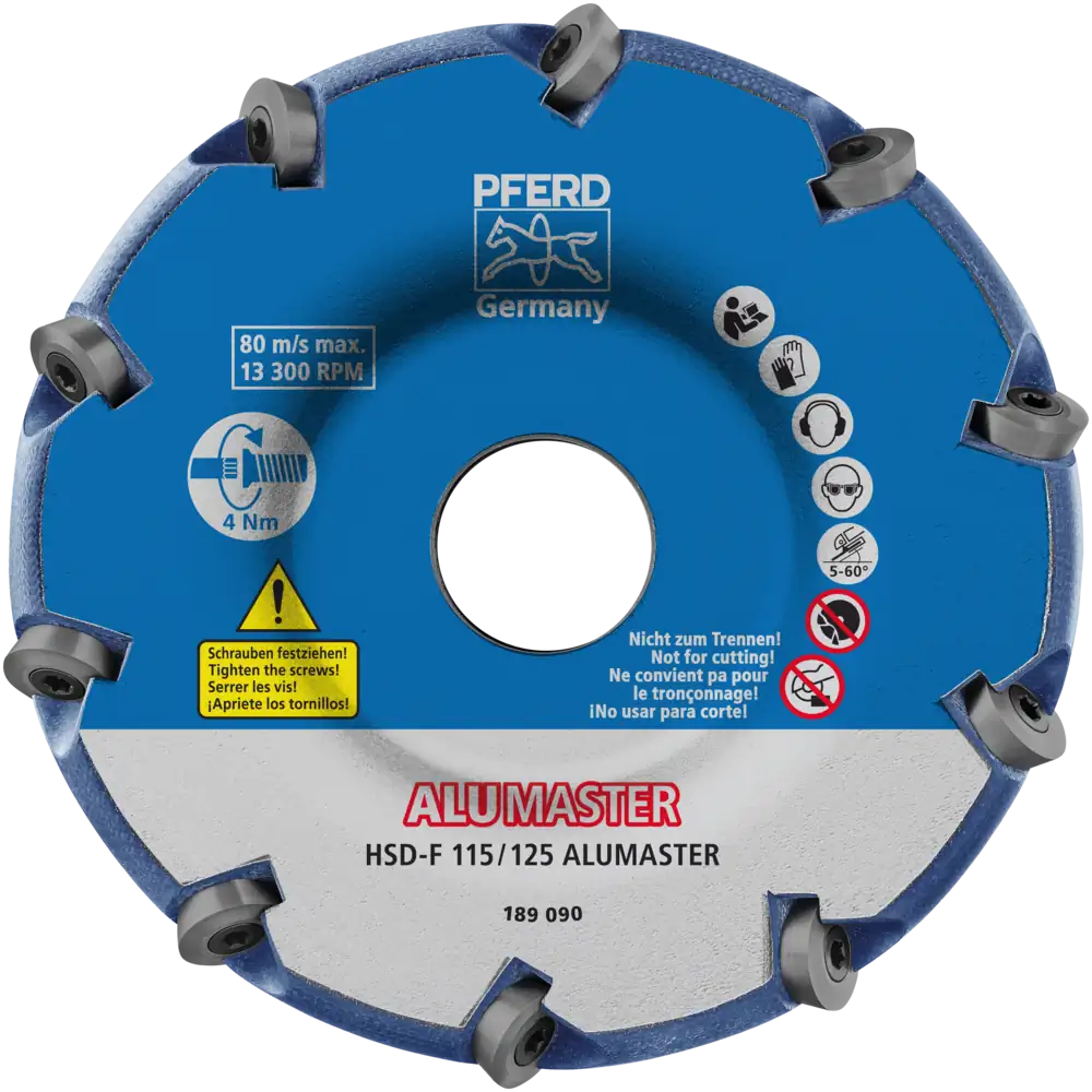 Pferd Tools PFERD TOOLS Hochleistungsfrässcheibe ALUMASTER F Ø 115 mm für Winkelschleifer Alu Bearbeitung HICOAT-1 Product picture Primär-Darstellung
